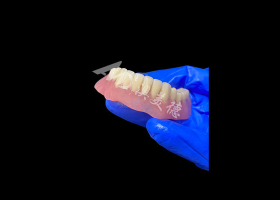 Beli Gigi palsu akrilik penuh ringan dengan rangka logam, full arch removable denture online manufacture