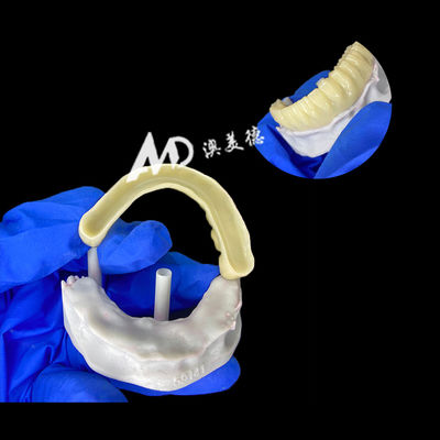Beli Jembatan Implantasi Sementara PMMA dengan lubang di dalam untuk stabilitas dan penyembuhan alami, Pabrikasi CAD / CAM presisi tinggi, Bahan PMMA Biokompatibel online manufacture